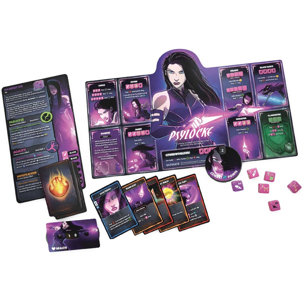 Dice Throne: Marvel X-Men Box 1 Components