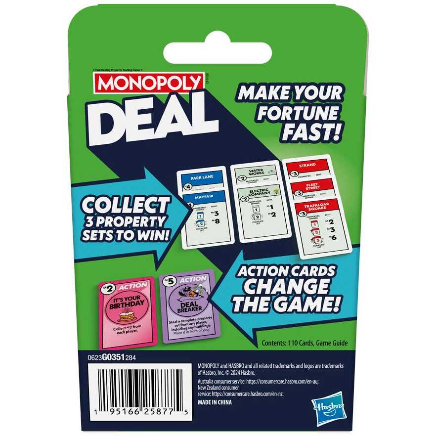 Monopoly Deal Refresh Box Rear