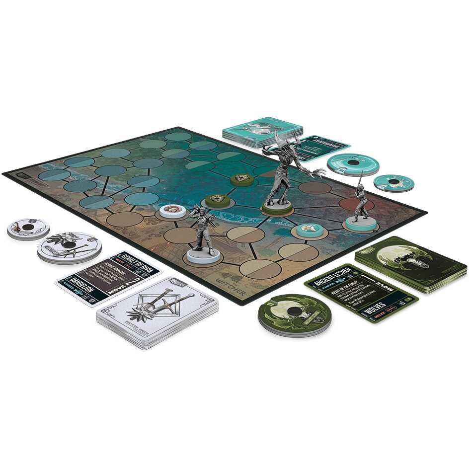 Unmatched: Witcher - Steel & Silver Setup In Play