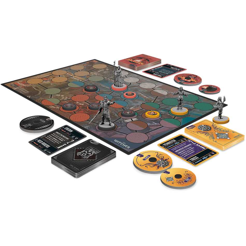 Unmatched: Witcher - Realms Fall Setup In Play