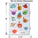 Forged - Kawaii Dice Classes Waterproof Die Cut Vinyl Sticker Size