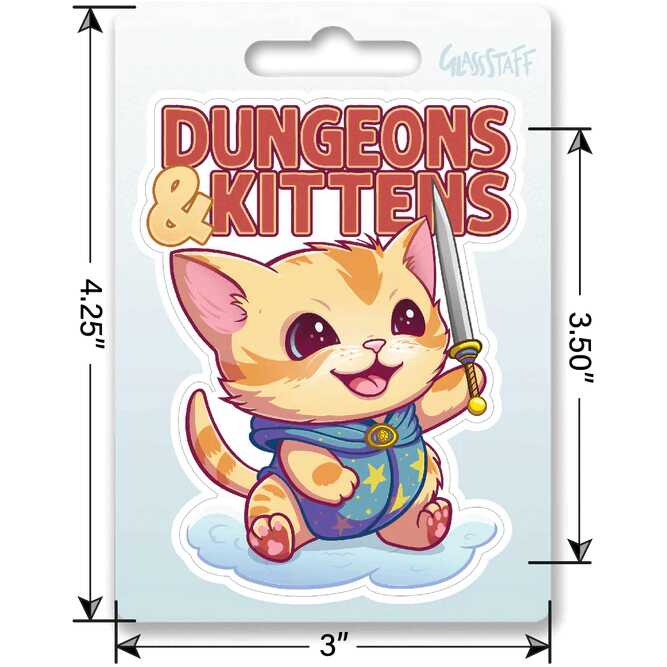 Forged - Dungeons & Kittens Waterproof Die Cut Vinyl Sticker