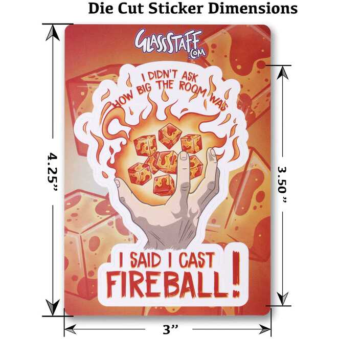 Forged - I Cast Fireball Waterproof Die Cut Vinyl Sticker