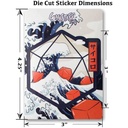 Forged - Great Wave of Dice Waterproof Die Cut Vinyl Sticker