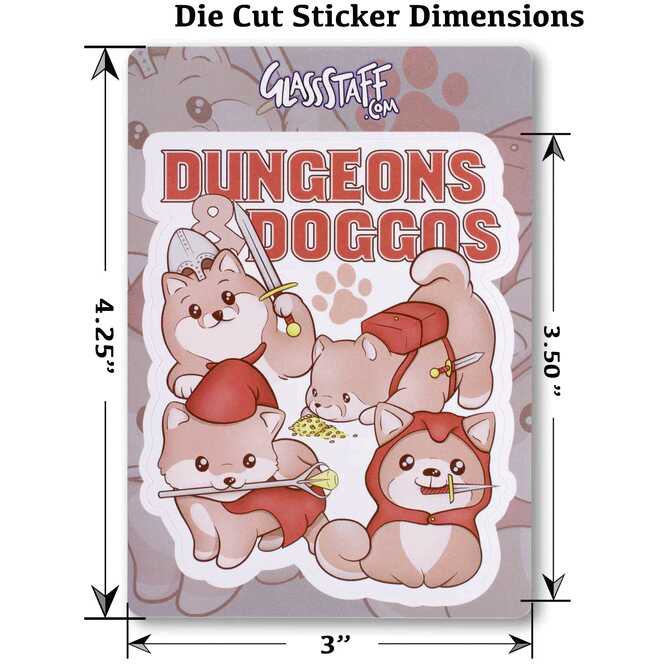 Forged - Dungeons & Doggos Waterproof Die Cut Vinyl Sticker