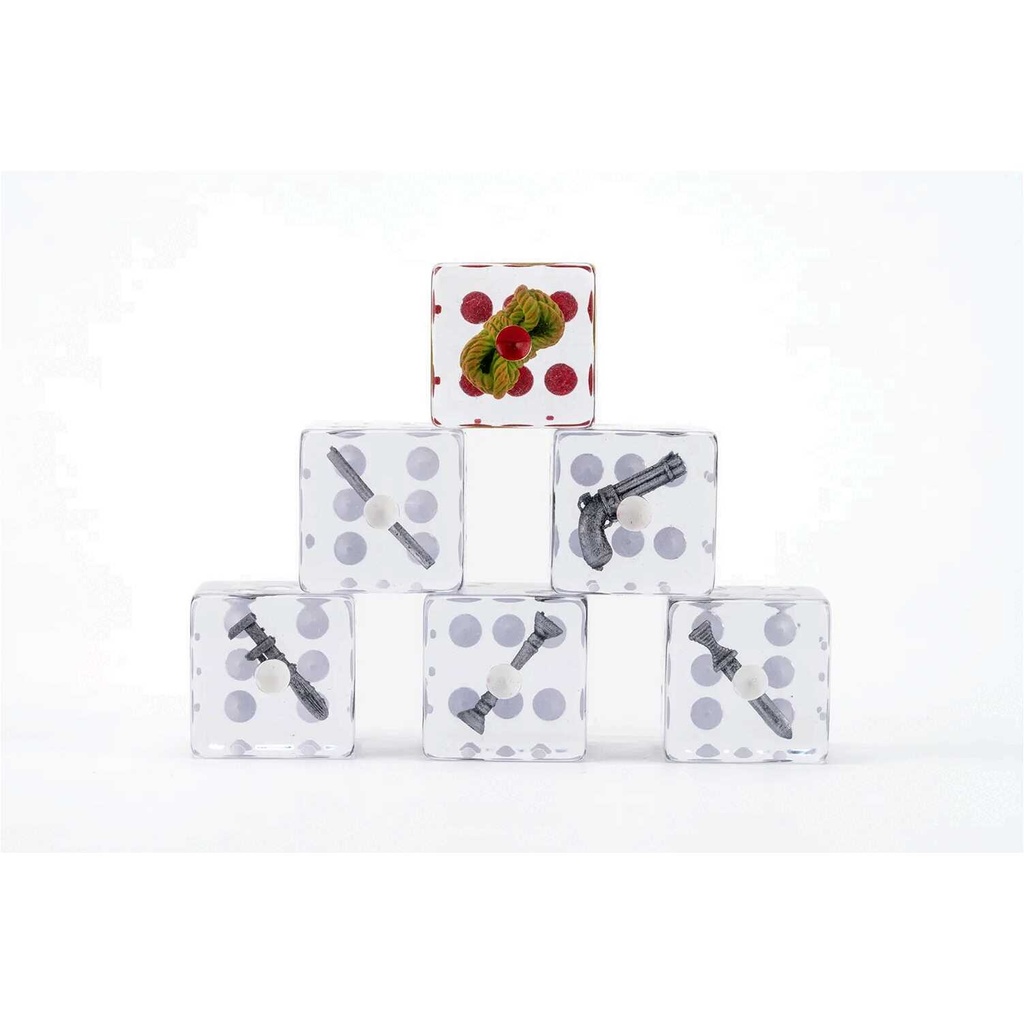 Clue 22mm Dice Set: Weapons Inclusions