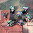 Forged - Dragon's Gaze Iridescent Metal RPG Dice Set