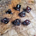 Forged - Dragon's Gaze Red Metal RPG Dice Set