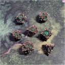 Forged - Gothic Bouquet Antique Gold Green Metal RPG Dice Set