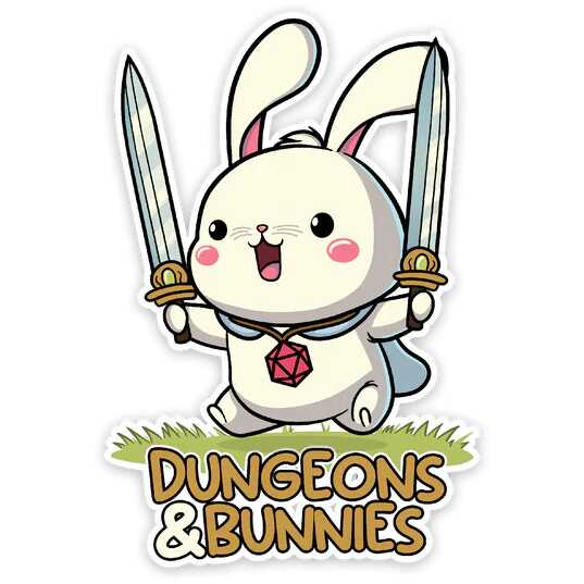 Forged - Dungeons & Bunnies Waterproof Die Cut Vinyl Sticker