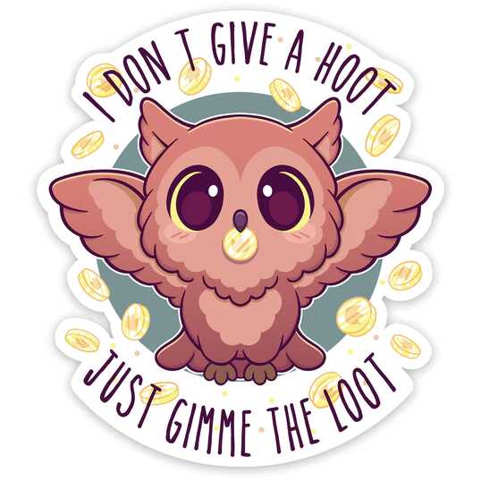 Forged - I Don't Give Hoot Waterproof Die Cut Vinyl Sticker