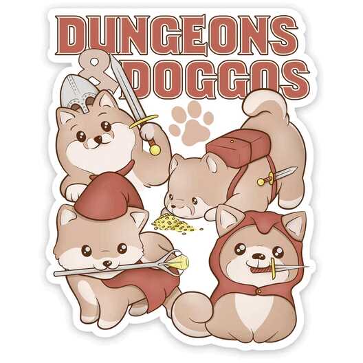 Forged - Dungeons & Doggos Waterproof Die Cut Vinyl Sticker