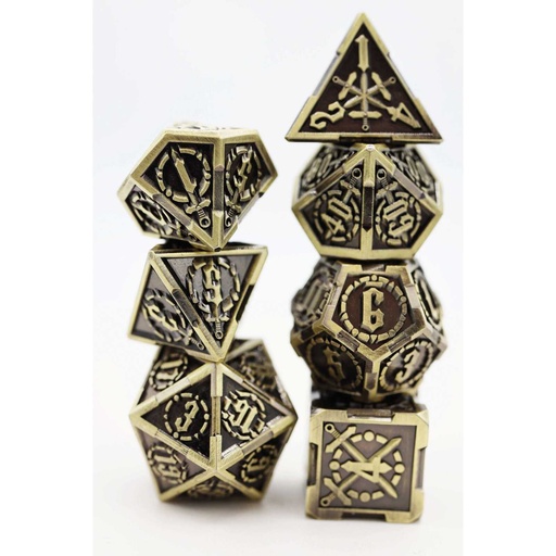 [FOM_4112] Foam Brain - Timeworn Sword - Metal RPG Dice Set