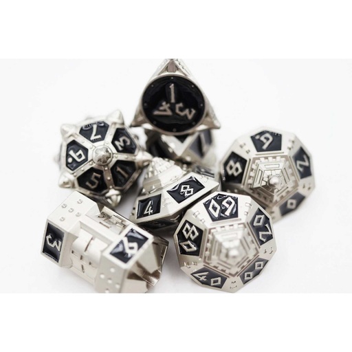 [FOM_4277] Foam Brain - Dice 51: Onyx Ethers - Metal RPG Dice Set