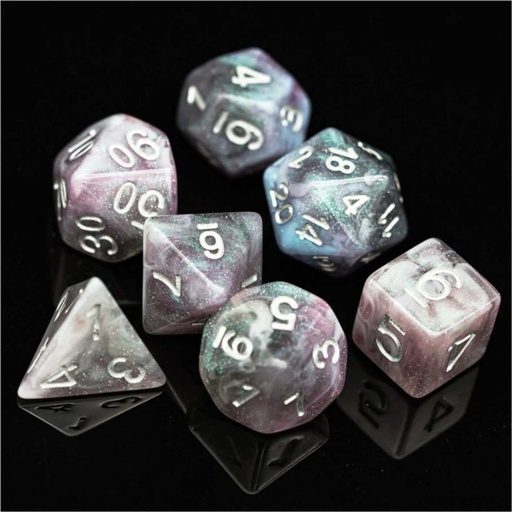 [FOM_1109] Foam Brain - Aurora Borealis RPG Dice Set