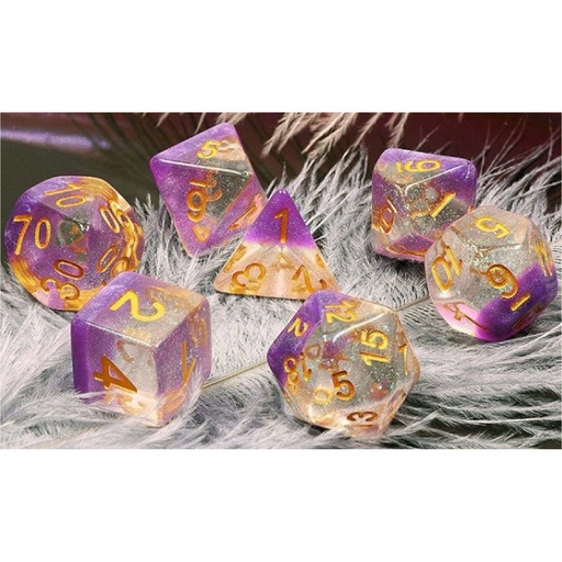 [FOM_2050] Foam Brain - Violet Sunset RPG Dice Set