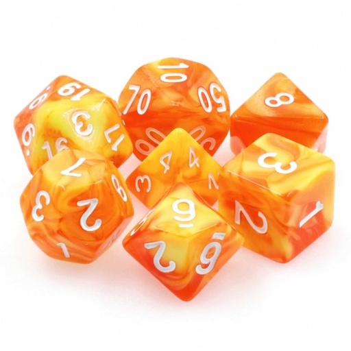 [FOM_2164] Foam Brain - Lemon Sorbet RPG Dice Set