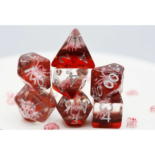 [FOM_2354] Foam Brain - Ghost Spider RPG Dice Set