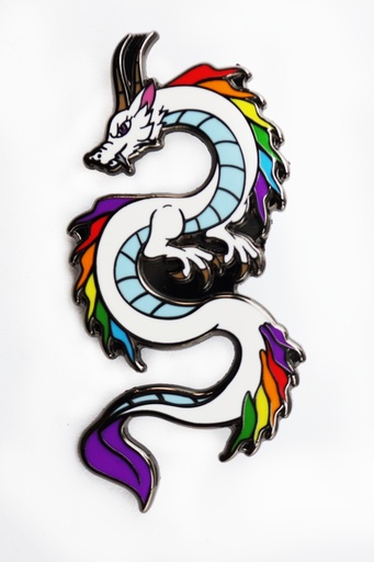 [FOM_3159] Foam Brain - Pride Dragon: Rainbow Pin