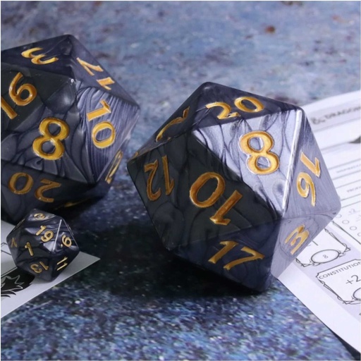 [FOM_5066] Foam Brain - 55mm Titan D20 - Black Pearl