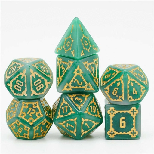 [FOM_1015] Foam Brain - Huge Green Castle Dice Set - 25mm