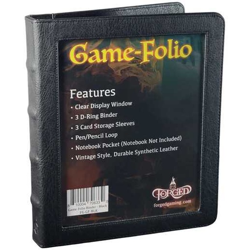 [FORGE_FG-GF-BLK] Forged - Game-Folio RPG Binder and Character Journal - Black