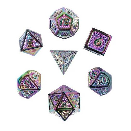 [FORGE_FEY-FATALE7] Forged - Fey Fatale Metal RPG Dice Set