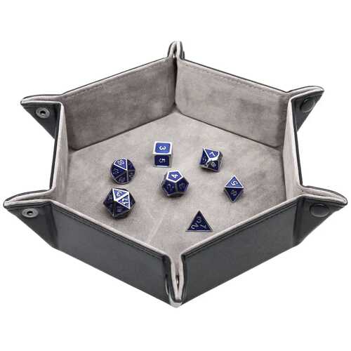 [FORGE_FLDTRY-HX-GRY] Forged - Hexagon Snap Folding Dice Tray - Gray