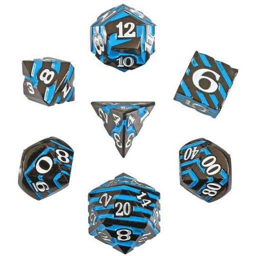 [FORGE_BLUE-OBLIVION7] Forged - Blue Oblivion Set of 7 Metal Dice