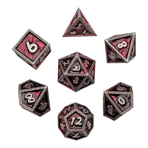 [FORGE_FG-DC-SCARLET-WRYM7] Forged - Scarlet Wyrm Metal RPG Dice Set