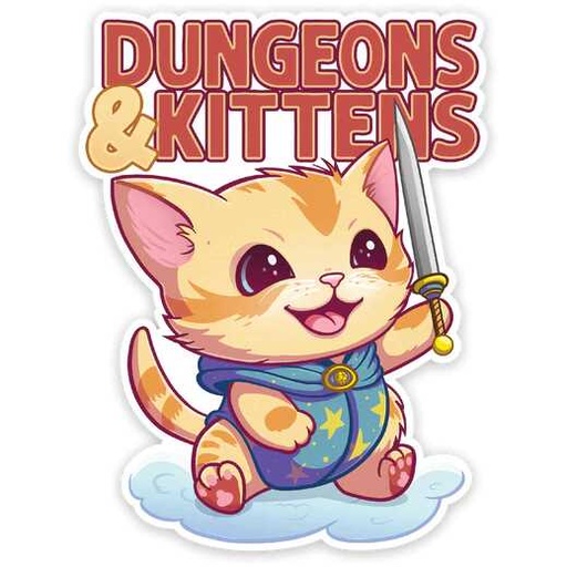 [FORGE_GS-STK-DGNKITNS] Forged - Dungeons & Kittens Waterproof Die Cut Vinyl Sticker