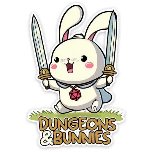 [FORGE_GS-STK-DGNBUNNY] Forged - Dungeons & Bunnies Waterproof Die Cut Vinyl Sticker