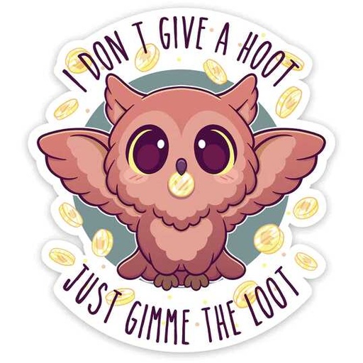 [FORGE_GS-STK-HOOT] Forged - I Don't Give Hoot Waterproof Die Cut Vinyl Sticker