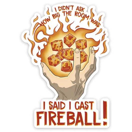 [FORGE_GS-STK-FIREBALL] Forged - I Cast Fireball Waterproof Die Cut Vinyl Sticker