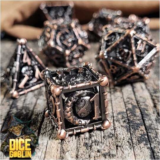 [FORGE_FG-DG-DC-0024] Forged - Dice Goblin Crescent Orb Metal RPG Dice Set