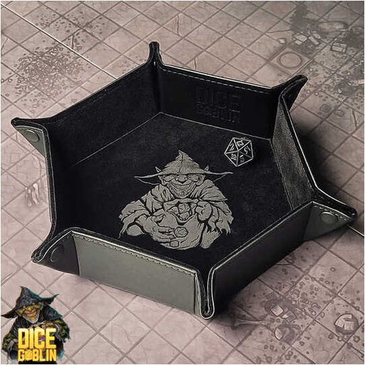 [FORGE_FG-DG-SNPTRY-BLK] Forged - Dice Goblin Hexagon Snap Folding Dice Tray -Black