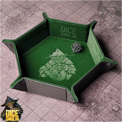 [FORGE_FG-DG-SNPTRY-GRN] Forged - Dice Goblin Hexagon Snap Folding Dice Tray -Green
